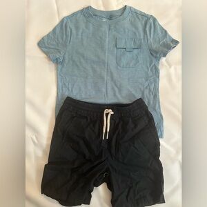 Blue T-Shirt and Black Shorts Set sz 4T